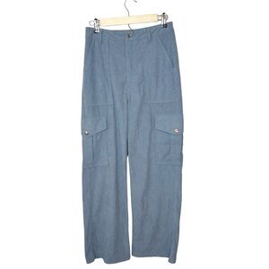 Cider Powder Blue Cargo High Waist Wide Leg Size: S
